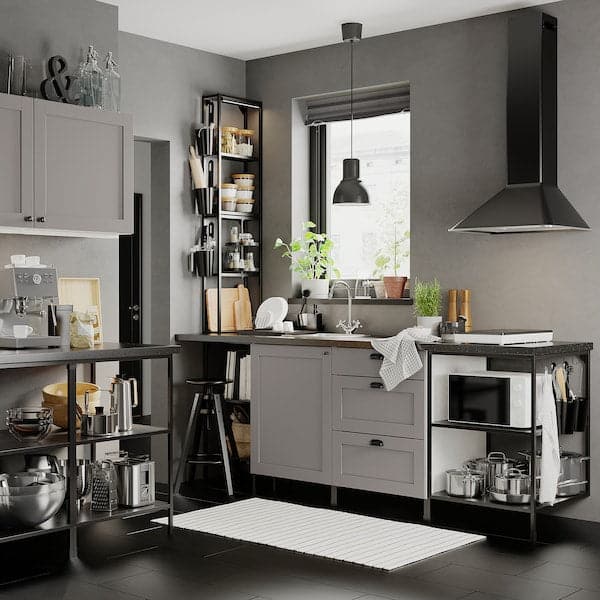 MATTRADITION Hood to be fixed to the wall - black 60 cm , 60 cm - best price from Maltashopper.com 70389144