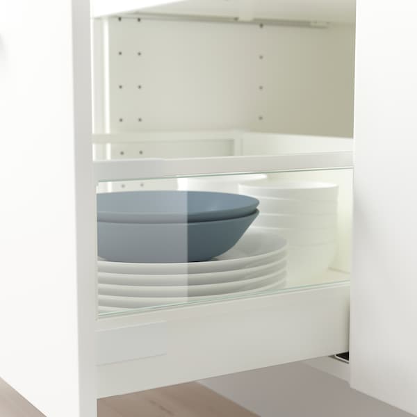 Ikea MAXIMERA - Add-on side for drawer, high, glass, 37 cm