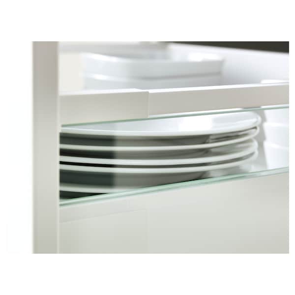 Ikea MAXIMERA - Add-on side for drawer, medium, glass, 37 cm