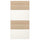MEHAMN - MEHAMN 4 panels for sliding door frame, white stained oak effect/white, 100x201 cm