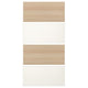 MEHAMN 4 panels for sliding door frame, white stained oak effect/white, 100x201 cm