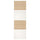 MEHAMN - MEHAMN 4 panels for sliding door frame, white stained oak effect/white, 75x236 cm