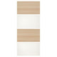 MEHAMN 4 panels for sliding door frame, white stained oak effect/white, 100x236 cm