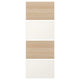 MEHAMN 4 panels for sliding door frame, white stained oak effect/white, 75x201 cm