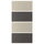 MEHAMN 4 panels for sliding door frame, dark grey/grey-beige