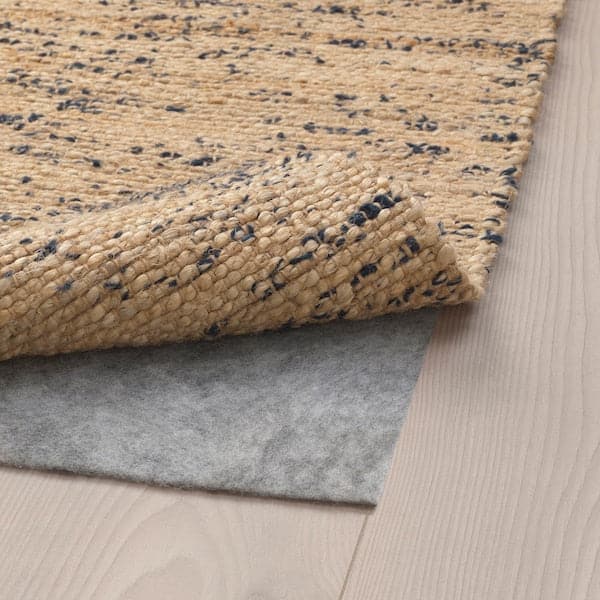 MELHOLT - Rug, flatwoven, handmade natural/dark blue, 133x195 cm - best price from Maltashopper.com 40408021
