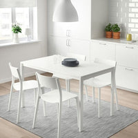 MELLTORP / JANINGE - Table and 4 chairs, white/white, 125 cm - best price from Maltashopper.com 59161487