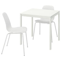 MELLTORP / LIDÅS - Table and 2 chairs, white white/white white, 75x75 cm - best price from Maltashopper.com 29481616