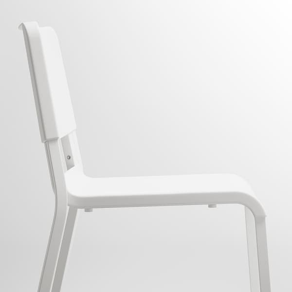Ikea MELLTORP / TEODORES - Table and 2 chairs, white/white, 75x75 cm