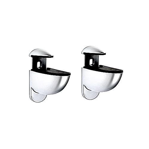 SET OF 2 BRACKETS FOR GLASS CLIP SHELVES 3-6MM WHITE