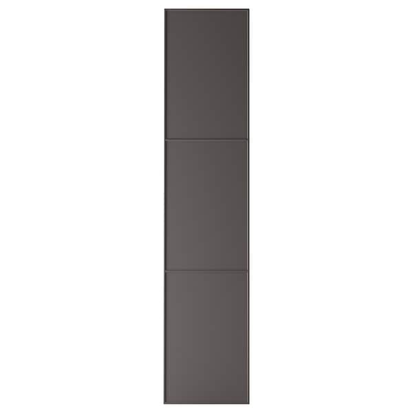 MERÅKER Door with hinges - dark gray 50x229 cm , 50x229 cm