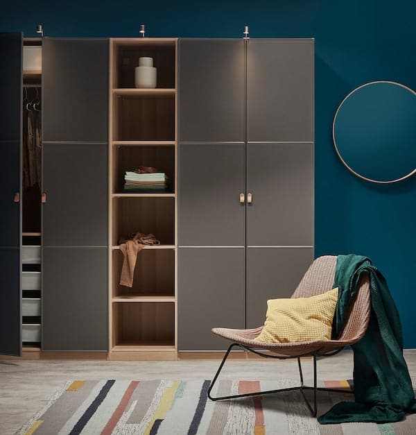 Ikea MERÅKER Door with hinges - dark gray 50x229 cm , 50x229 cm