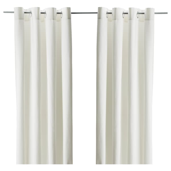 MERETE Semi-darkening curtains, 1 pair - white 145x300 cm , 145x300 cm - best price from Maltashopper.com 90046843