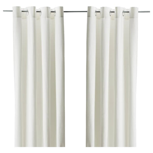 MERETE Semi-darkening curtains, 1 pair - white 145x300 cm , 145x300 cm