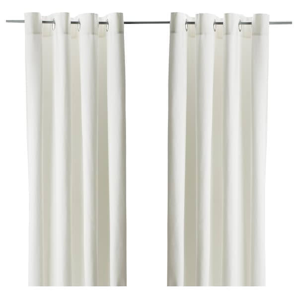 MERETE Semi-darkening curtains, 1 pair - white 145x300 cm , 145x300 cm