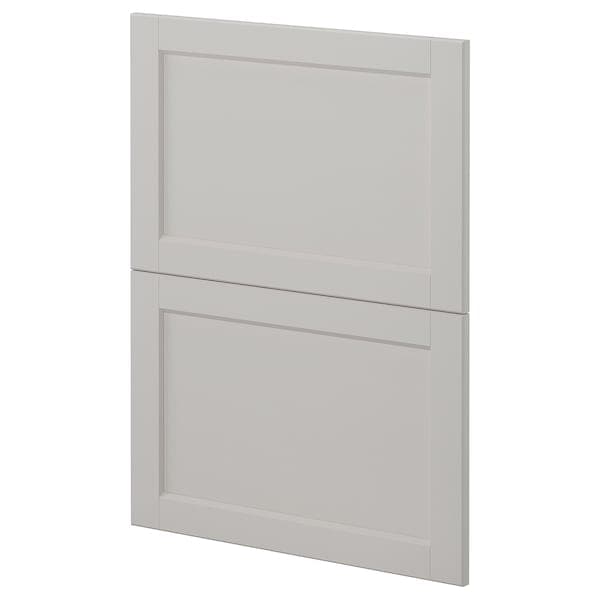 METOD - 2 fronts for dishwasher, Lerhyttan light grey, 60 cm