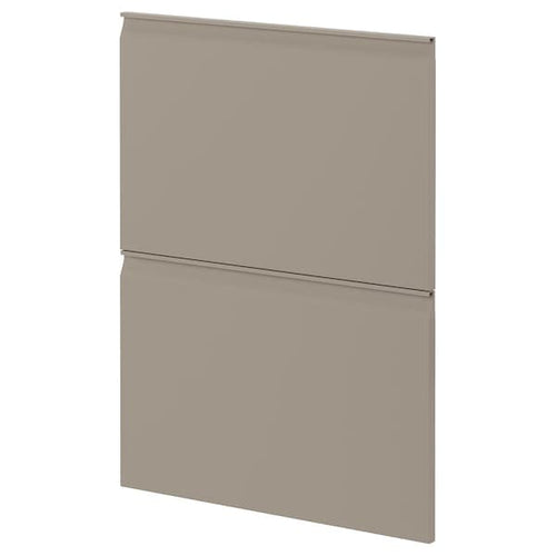 METOD - 2 fronts for dishwasher, Upplöv matt dark beige, 60 cm