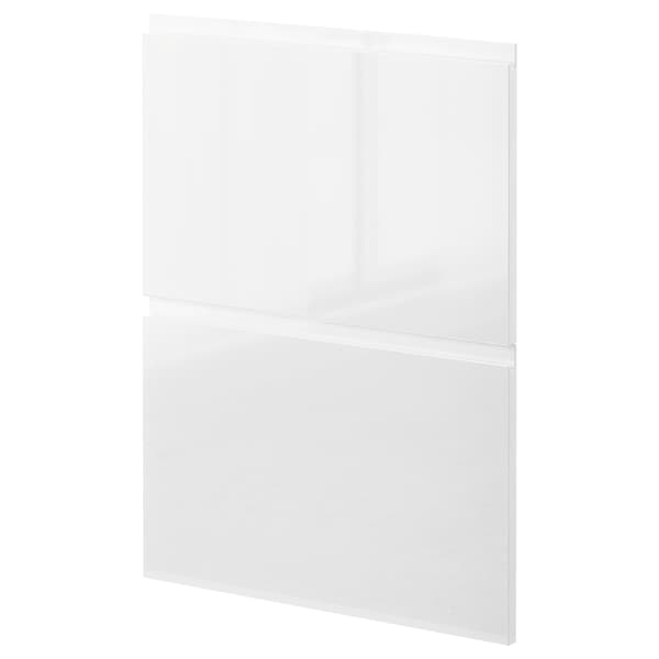 METOD - 2 fronts for dishwasher, Voxtorp high-gloss/white, 60 cm