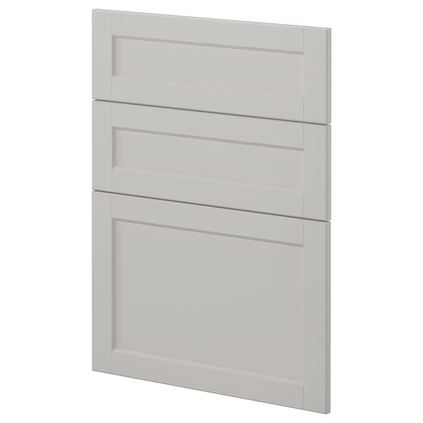 METOD - 3 fronts for dishwasher, Lerhyttan light grey, 60 cm