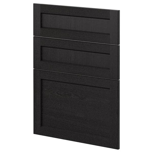 METOD - 3 fronts for dishwasher, Lerhyttan black stained, 60 cm