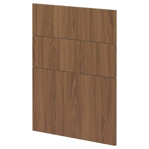 Ikea METOD - 3 fronts for dishwasher, Tistorp brown walnut effect, 60 cm
