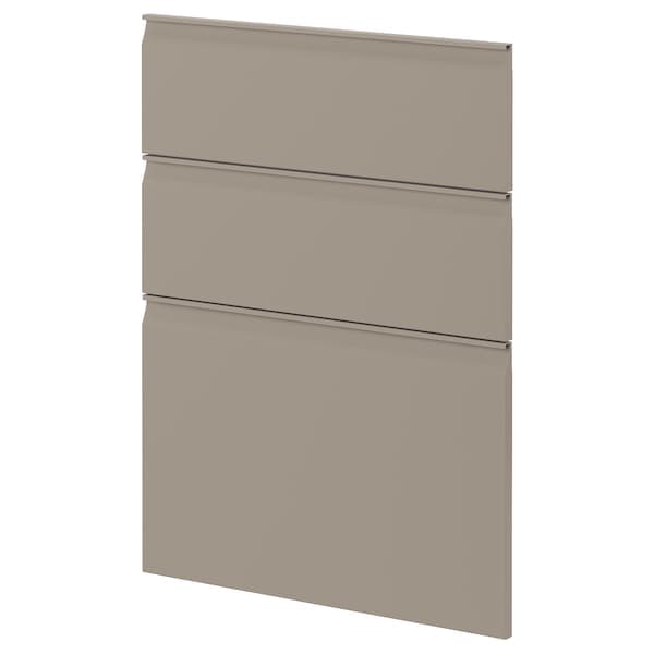 METOD - 3 fronts for dishwasher, Upplöv matt dark beige , 60 cm - best price from Maltashopper.com 79491825