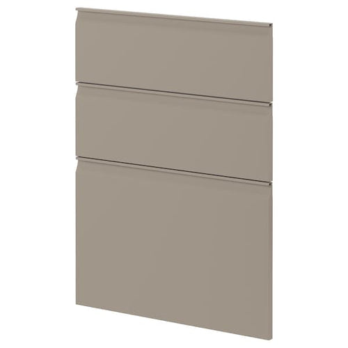 METOD - 3 fronts for dishwasher, Upplöv matt dark beige , 60 cm