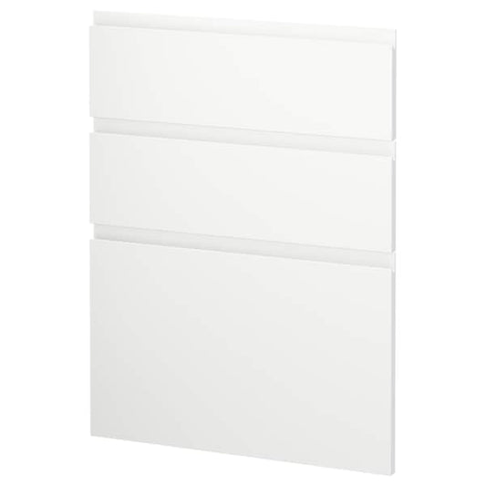 METOD - 3 fronts for dishwasher, Voxtorp matt white, 60 cm - best price from Maltashopper.com 59449922