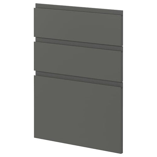 METOD - 3 fronts for dishwasher, Voxtorp dark grey , 60 cm