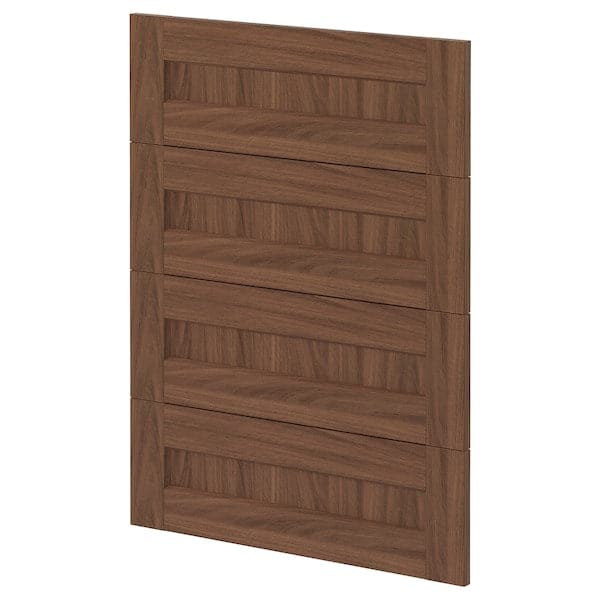 METOD - 4 fronts for dishwasher, Enköping brown/walnut effect, 60 cm