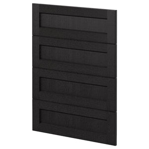 METOD - 4 fronts for dishwasher, Lerhyttan black stained, 60 cm - best price from Maltashopper.com 29449990