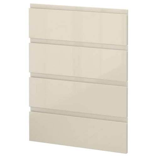 METOD 4 fronts for dishwasher, Voxtorp high-gloss light beige, 60 cm