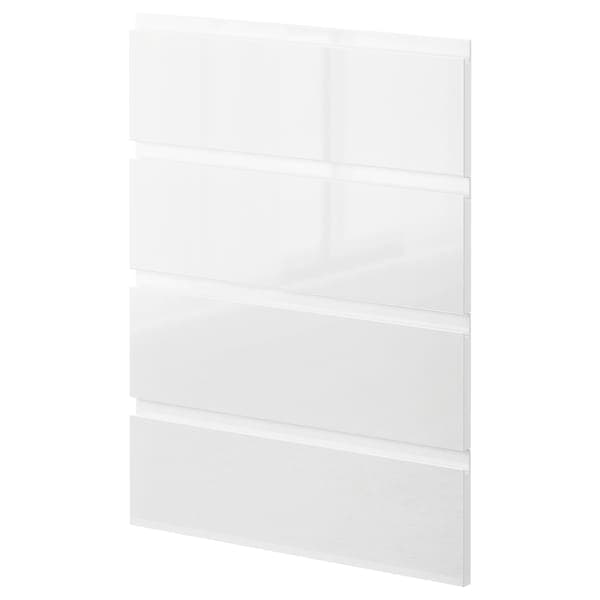 METOD - 4 fronts for dishwasher, Voxtorp high-gloss/white , 60 cm