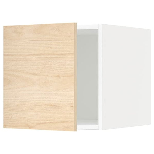 METOD - Top cabinet, white/Askersund light ash effect, 40x40 cm