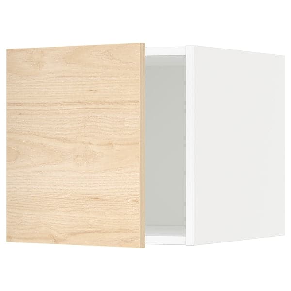 METOD - Top cabinet, white/Askersund light ash effect, 40x40 cm