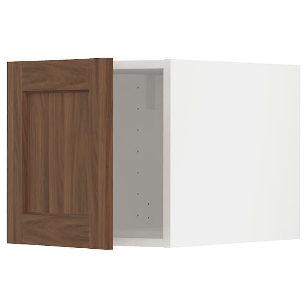 METOD - METOD Top cabinet, white Enköping/brown walnut effect, 40x40 cm