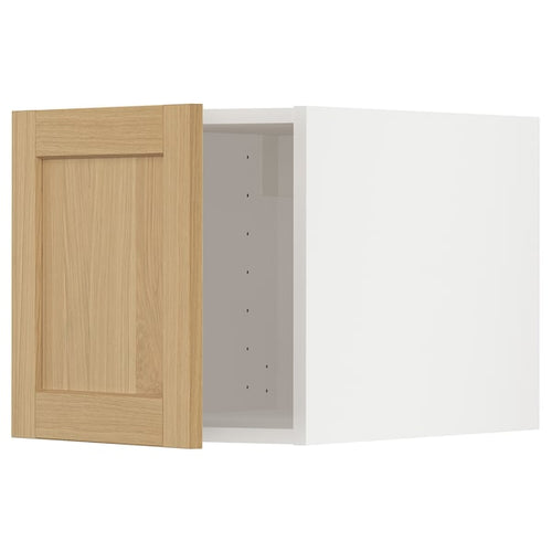 METOD - Top cabinet, white/Forsbacka oak, 40x40 cm