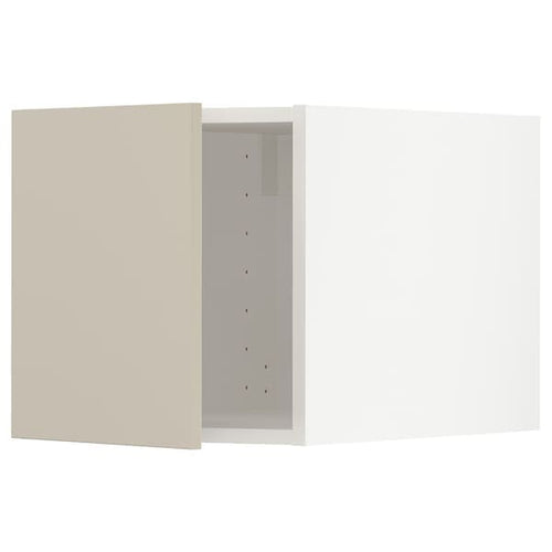 METOD - Top cabinet, white/Havstorp beige, 40x40 cm