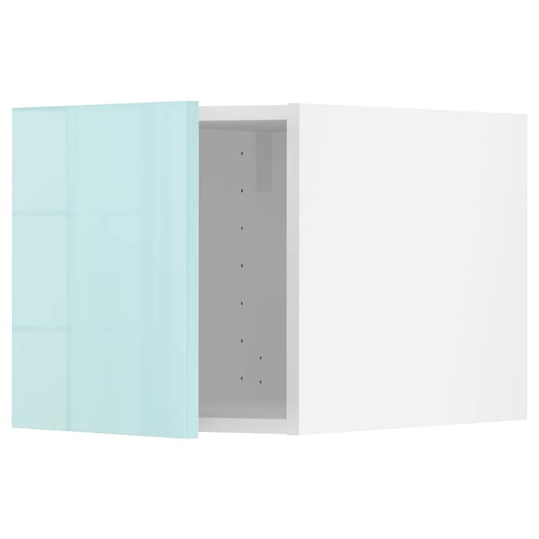 METOD - Top cabinet, white Järsta/high-gloss light turquoise