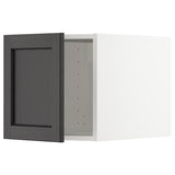 METOD top cabinet, white/Lerhyttan black stained, 40x40 cm