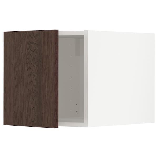 Ikea METOD - Top cabinet, white/Sinarp brown , 40x40 cm