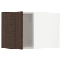 METOD top cabinet, white/Sinarp brown, 40x40 cm