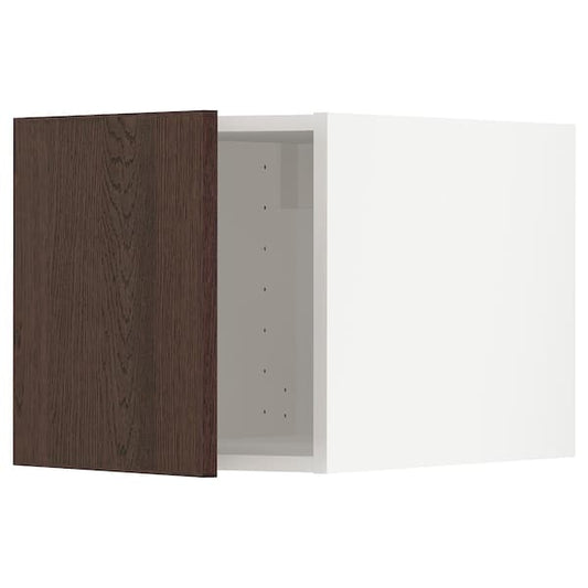 Ikea METOD - Top cabinet, white/Sinarp brown , 40x40 cm