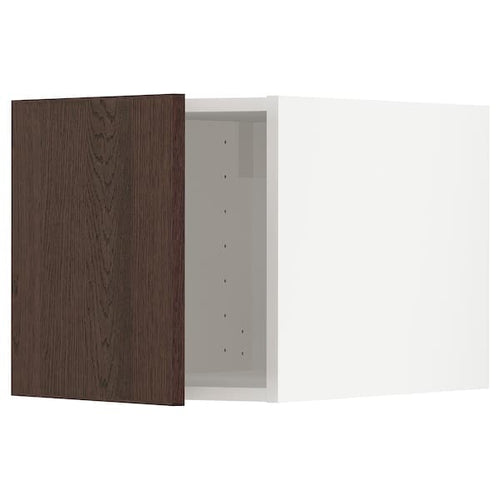 METOD - Top cabinet, white/Sinarp brown , 40x40 cm