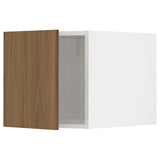 METOD top cabinet, white/Tistorp brown walnut effect, 40x40 cm