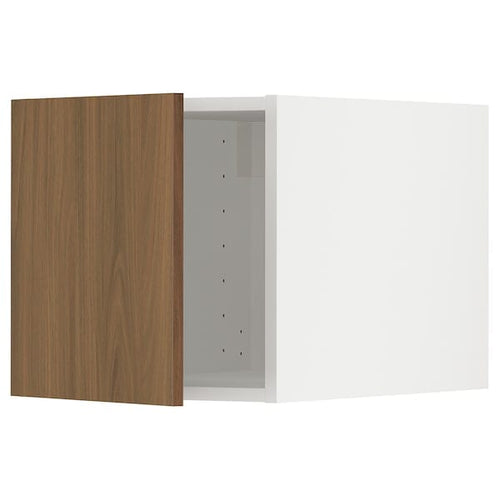 METOD - Top cabinet, white/Tistorp brown walnut effect, 40x40 cm