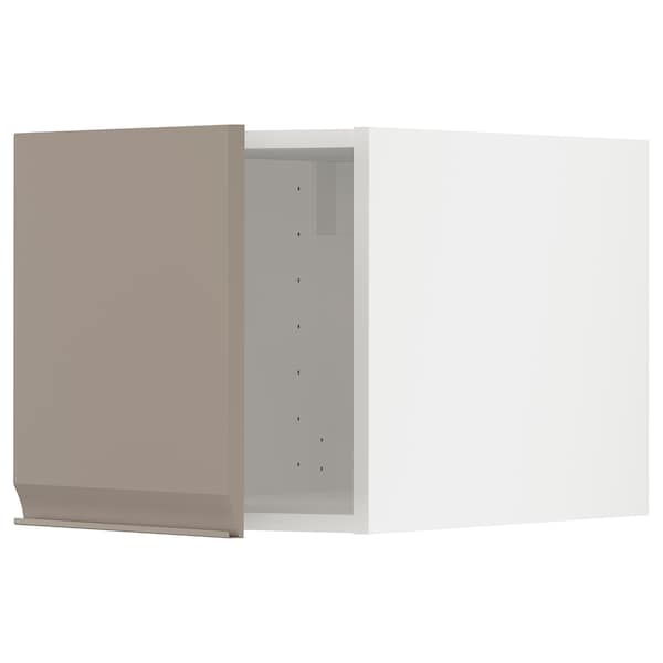 METOD - Top cabinet, white/Upplöv matt dark beige , 40x40 cm