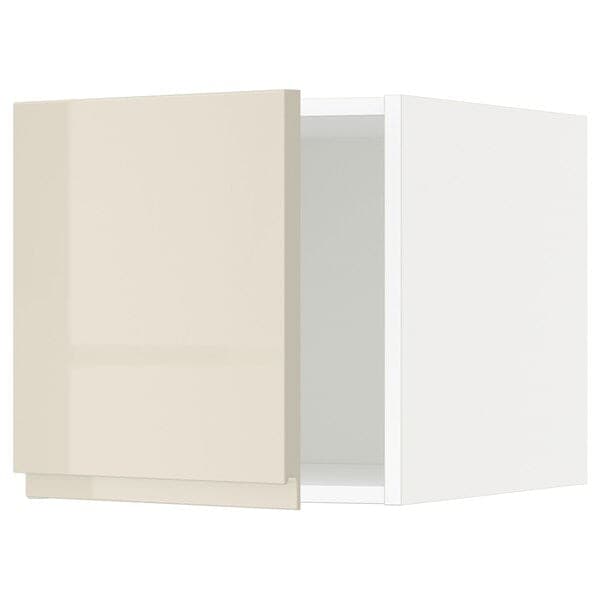 Ikea METOD - Top cabinet, white/Voxtorp high-gloss light beige, 40x40 cm