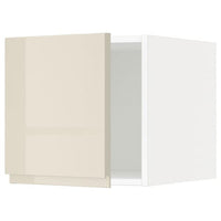 METOD - Top cabinet, white/Voxtorp high-gloss light beige, 40x40 cm - best price from Maltashopper.com 59462584
