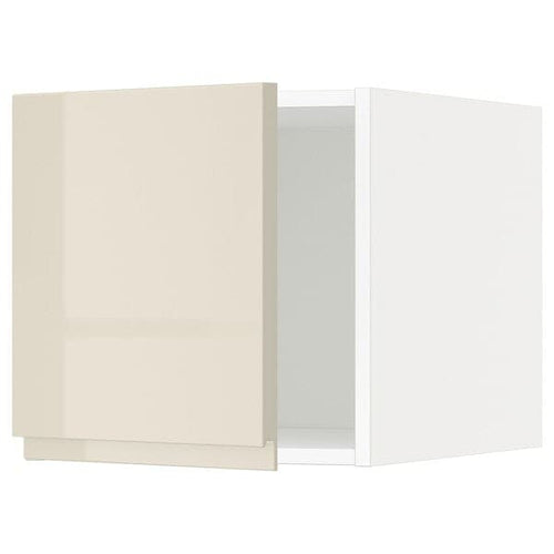 METOD - Top cabinet, white/Voxtorp high-gloss light beige, 40x40 cm